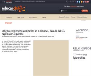 Oficina cooperativa campesina. Caimanes (Educarchile)