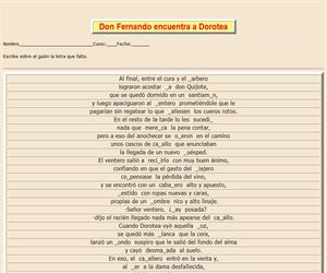 48ª Ficha de ortografía de Don Quijote de la Mancha