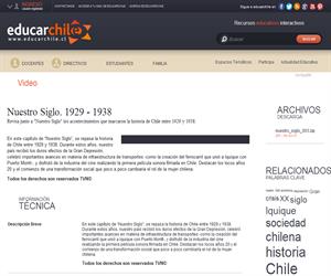 Nuestro Siglo. 1929 - 1938 (Educarchile)