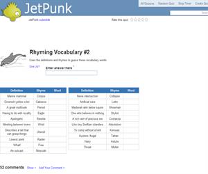 Rhyming Vocabulary 2