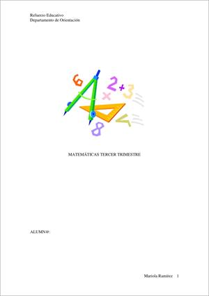 Ficha de refuerzo del 3º trimestre de Matemáticas (5º de Primaria). Aula PT