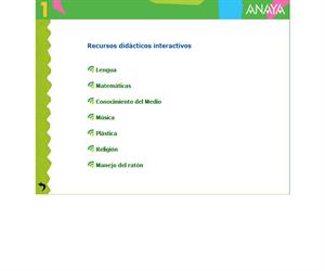 Recursos didácticos interactivos para 1º Primaria (Anaya)
