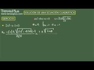 Solución de una ecuación cuadrática. Ejercicio 10 de 15 (Tareas Plus)