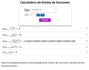 Calcular Límites de Funciones Online