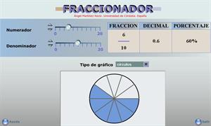 "Fraccionador", aplicación didáctica matemática