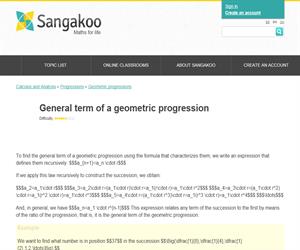 General term of a geometric progression