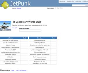 Ic Vocabulary Words Quiz