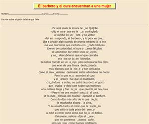 38ª Ficha de ortografía de Don Quijote de la Mancha