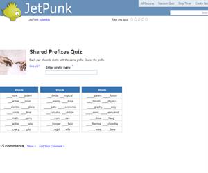 Shared Prefixes Quiz