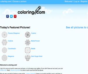 Coloring.com: dibujos para colorear on-line para Infantil (en inglés)