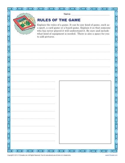 Rules of the Game – Writing Prompt