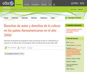 Derechos de autor y derechos de la cultura en los países iberoamericanos