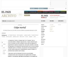 'Golpe mortal' (Editorial de 'El País' sobre la 'Ley Sinde')