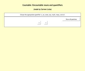 Countable /Uncountable nouns and quantifiers (carmenlu)