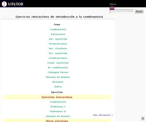 Ejercicios interactivos de introducción a la combinatoria (Vitutor)