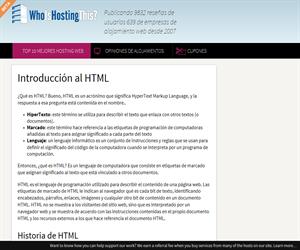 Introducción al HTML (WhoIsHostingThis.com)