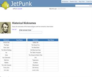 Historical Nicknames