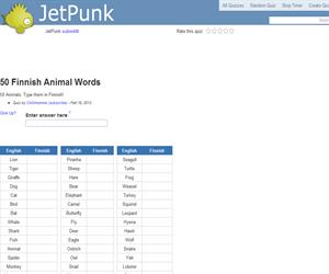 50 Finnish Animal Words