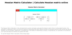 Calculate Hessian matrix online
