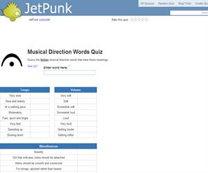 Musical Direction Words Quiz
