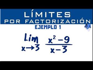 Solución de límites por factorización | Ejemplo 1