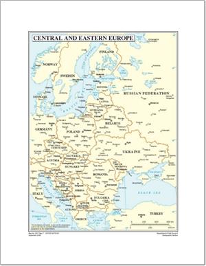 Mapa de países y capitales de Europa. Naciones Unidas