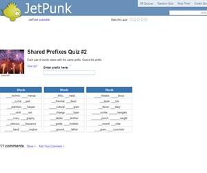 Shared Prefixes Quiz 2
