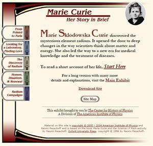 Marie Curie and  the science of radioactivity