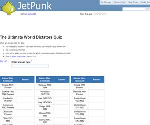 The Ultimate World Dictators Quiz