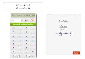 Calculadora de Fracciones Parciales (Fracciones Simples)