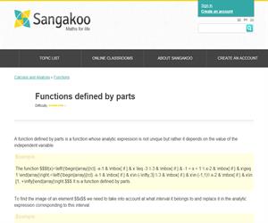 Functions defined by parts