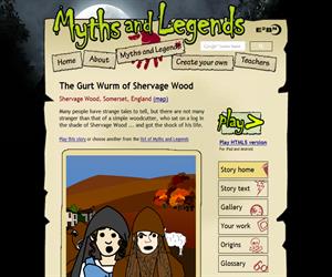 The Gurt Wurm of Shervage Wood, un cuento en inglés ((myths.e2bn.org)