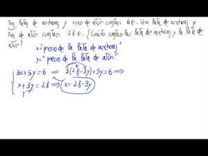 Problema de sistema de ecuaciones lineales
