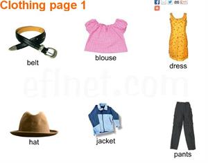 Clothing Picture Vocabulary (eflnet)