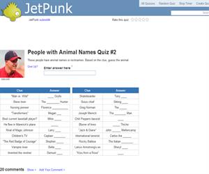 People with Animal Names Quiz 2