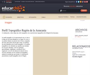 Perfil Topográfico Región de la Araucanía (Educarchile)