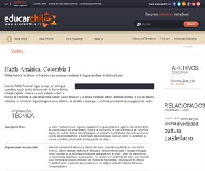 Habla América. Colombia 1 (Educarchile)