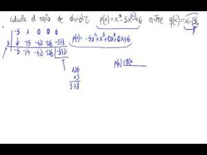 Cálculo del resto de una división de polinomios (Dos formas