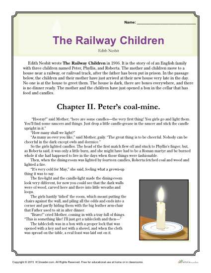 Classic Literature: The Railway Children Worksheet Set