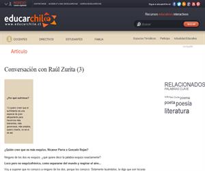 Conversación con Raúl Zurita (3) (Educarchile)