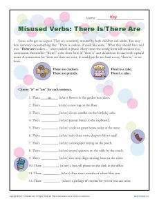 Misused Verbs – There is, are