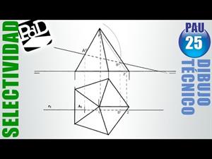 Determinar una recta con intersección en pirámide