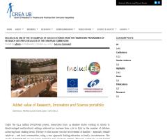 Includ-Ed as one of the ten examples of success stories from the Framework programme of Research | CREA UB
