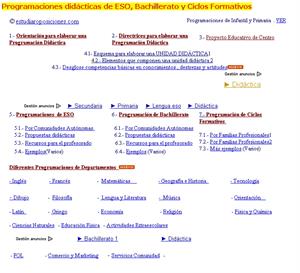 Estudiaroposiciones.com: todas las programaciones didácticas para ESO y Bachiller