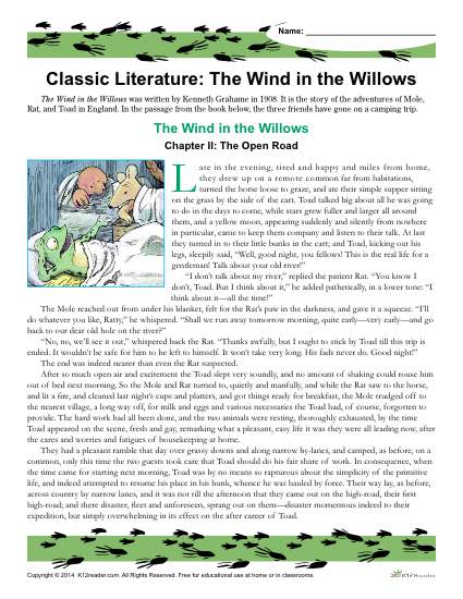 Classic Literature: The Wind in the Willows
