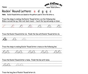 Cursive Handwriting Worksheet for the Letter a (Educarchile)