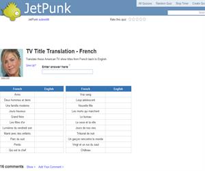 TV Title Translation - French