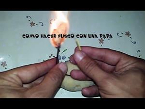 Experimentos Caseros de Ciencias Naturales: Fuego a partir de una Patata