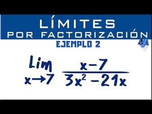 Solución de límites por factorización | Ejemplo 2