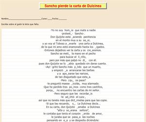 35ª Ficha de ortografía de Don Quijote de la Mancha